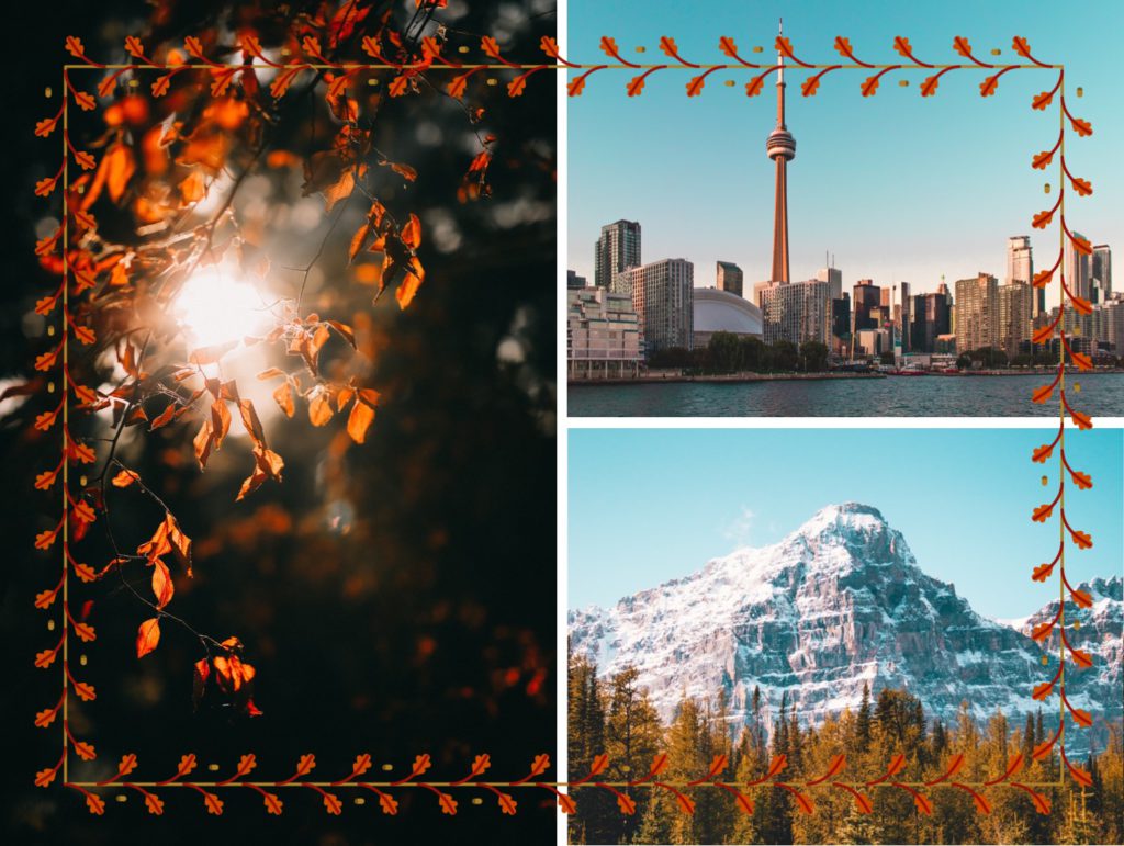 Une carte postale du Canada, une destination d'automne