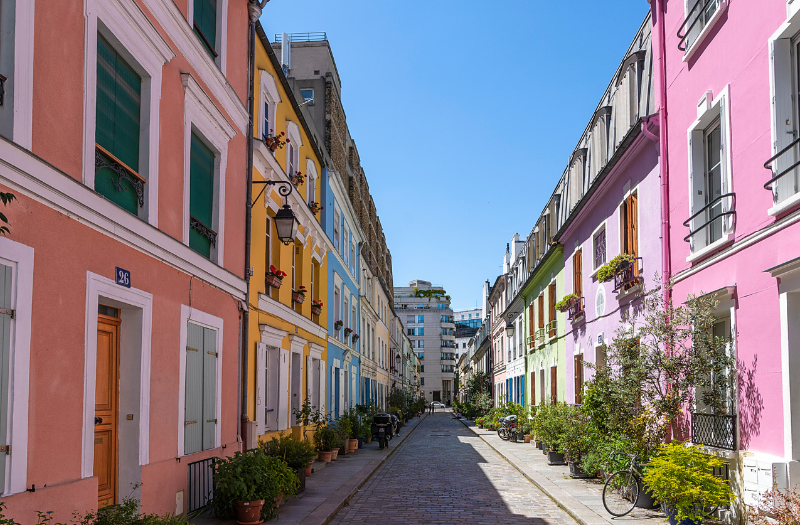 une image de la rue Crémieux, un des endroits insolites à Paris