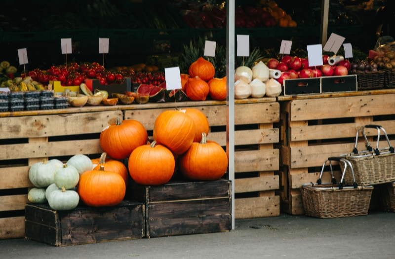 Stand au marché de Saint-Étienne