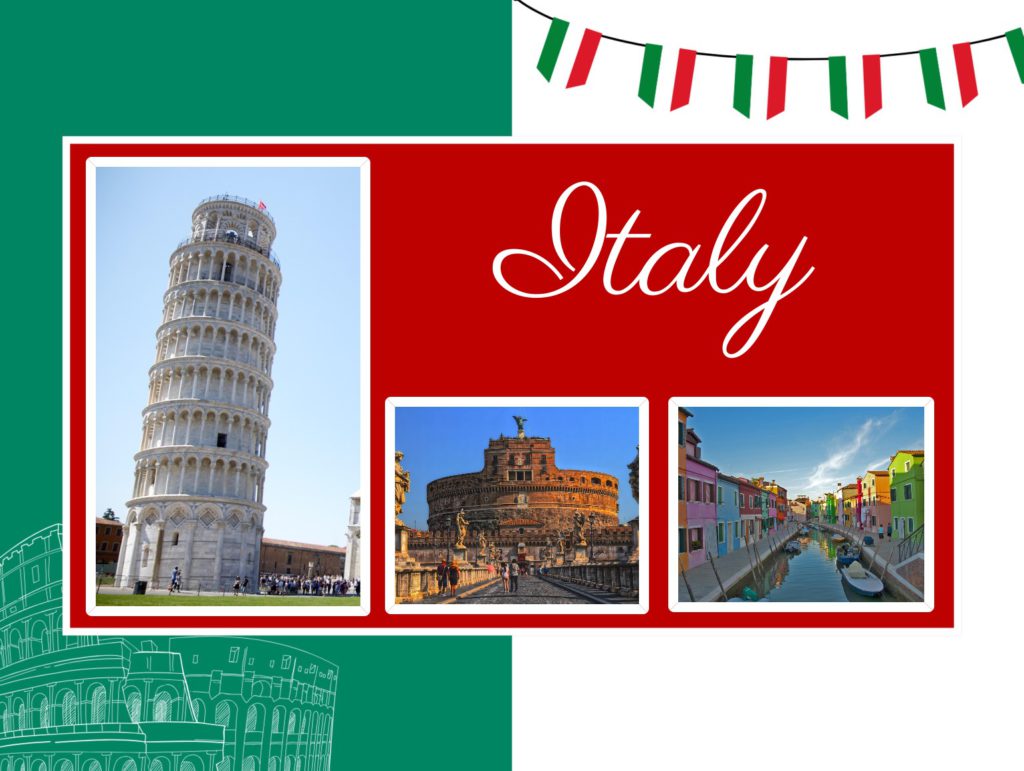 carte postales personnalisée SimplyCards de l'Italie