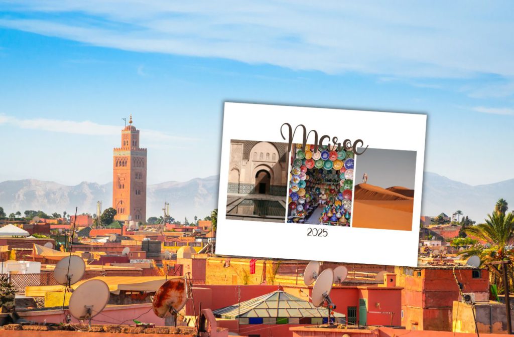 carte postale personnalisée vacances d'été organisées au Maroc 
