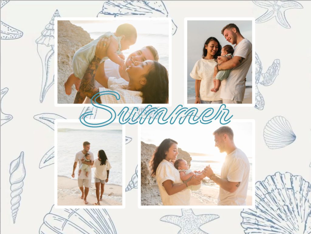 photos de famille à la plage